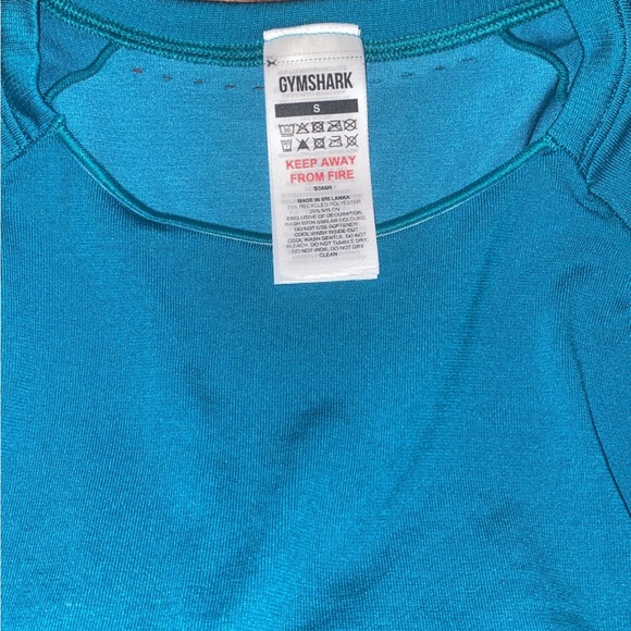 Gymshark Sweat Seamless Long Sleeve Crop Top - Rich Teal - Picture 6 of 8